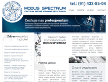 Tablet Screenshot of modus-spectrum.pl